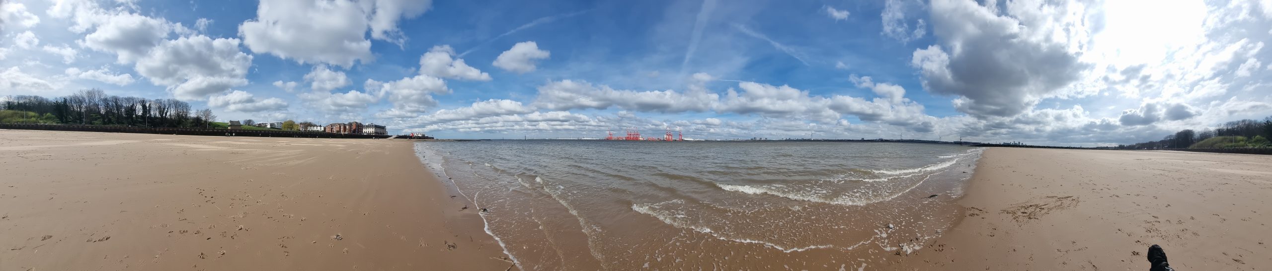 Easter Sunday Serenity: A Panoramic View of New Brighton’s Coastal Charm